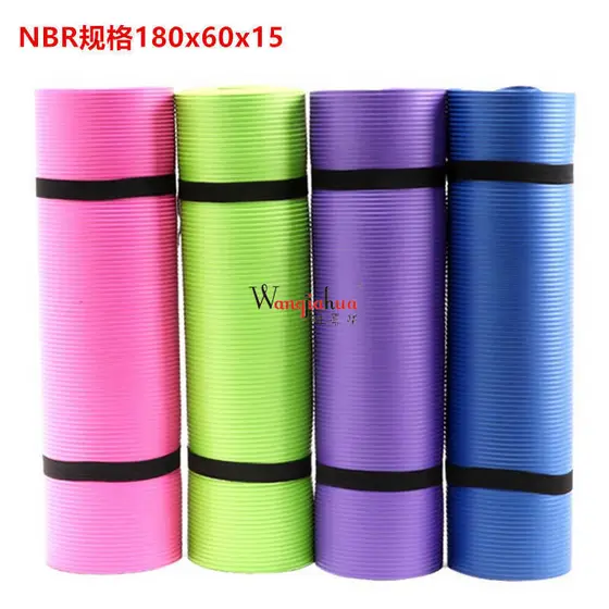 NBR Tapete de Yoga Tapete de Fitness Tapete Confortável Engrossado 15mm Tapete de Yoga Iniciante Sit-Up Fitness