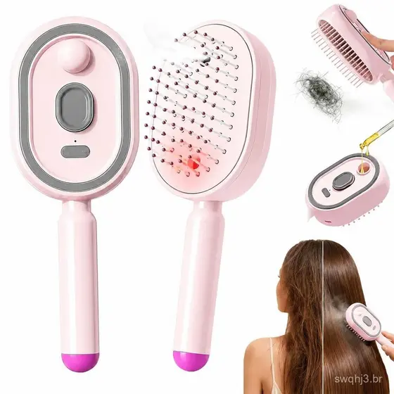Escova de Cabelo a Vapor Recarregável 5 em 1 com Almofada de Ar Elétrica e Massagem - 2026 Atualizada, com Almofada de A