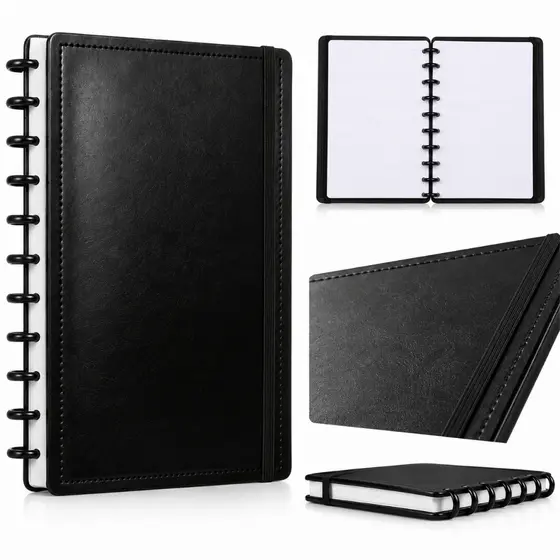 Caderno Inteligente A5/B5/A4 com Discos 80 Folhas | Capa Premium | Reutilizável para Estudos, Trabalho e Planner