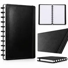 Caderno Inteligente A5/B5/A4 com Discos 80 Folhas | Capa Premium | Reutilizável para Estudos, Trabalho e Planner
