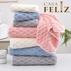 Kit Toalhas Microfibra Banho e Rosto 2/4 Peças, Super Absorvente Macia Grossa Secagem Rápida 70x140cm 35x75cm