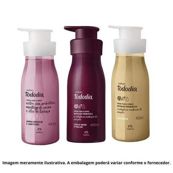 Kit Triplo Natura Tododia Hidratação e Cuidado Diário 400ml Cada
