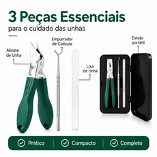 Alicate Profissional para Unhas Grossas e Encravadas Kit com Estojo