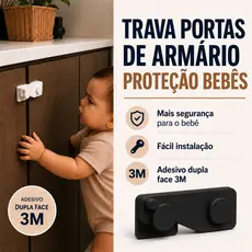 Kit 5/10/15/20 Travas Para Gaveta Porta Armário Segurança Bebê