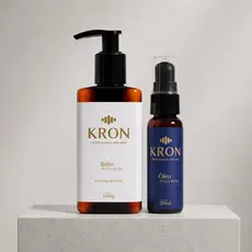 Combo Balm para Barba + Óleo para Barba Kron – Hidratação, Maciez e Controle