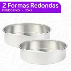 KIT 2 Forma Redonda Para Torta -20cm Diametro x 5cm Aitura