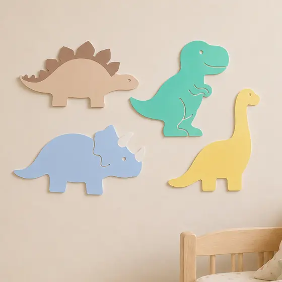 Enfeite Dinossauros Decoração Parede Quarto Infantil Bebê Menino Menina Painel Festa Aniversário Quadro