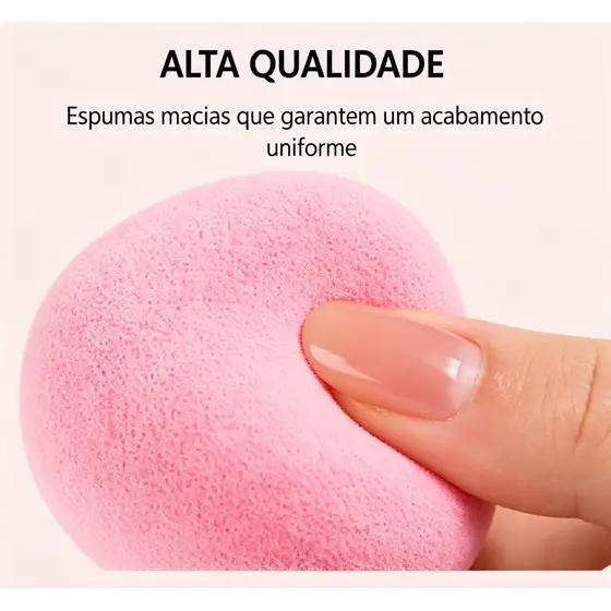 Kit Esponjas Maquiagem Com Estojo Individual