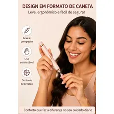 Lixadeira elétrica de unha formato caneta recarregável USB portátil várias pontas para manicure