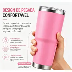 Copo Térmico para Carro 30oz com Tampa, Copo Portátil para Café e Bebidas Quentes e Frias