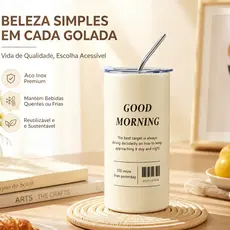 Copo Portátil 600ml com Canudo e Tampa, Copo para Bebidas Café Água com Design Moderno