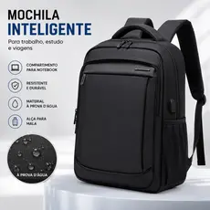 Mochila Executiva Grande Com Compartimento Para Notebook