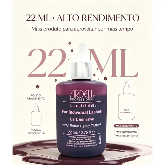 Cola para cílios postiços 22ml grande volume à prova d'água secagem rápida sem formol transparente