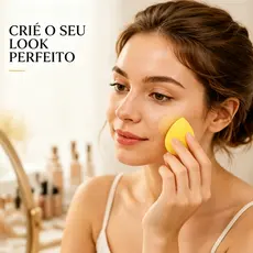 Puff de Maquiagem em Gota, Esponja Facial Macia, Aplicador de Base Úmido e Seco