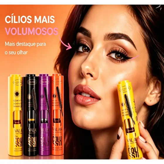 Rímel Alongador E Volume À Prova D'Água Para Cílios Longos