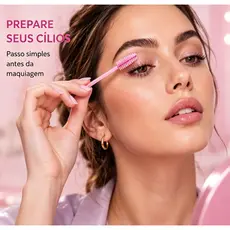 Escova Para Cílios Descartável Espiral Rosa Para Maquiagem