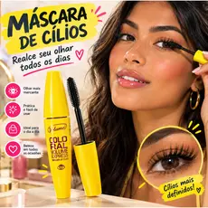 Máscara de Cílios Volume e Curve à Prova D'Água Alonga e Fixa Maquiagem de Olhos