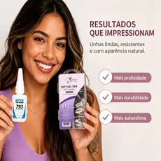 Kit Manicure 2 Peças Gel UV E Ferramenta Iniciante DIY Em Casa