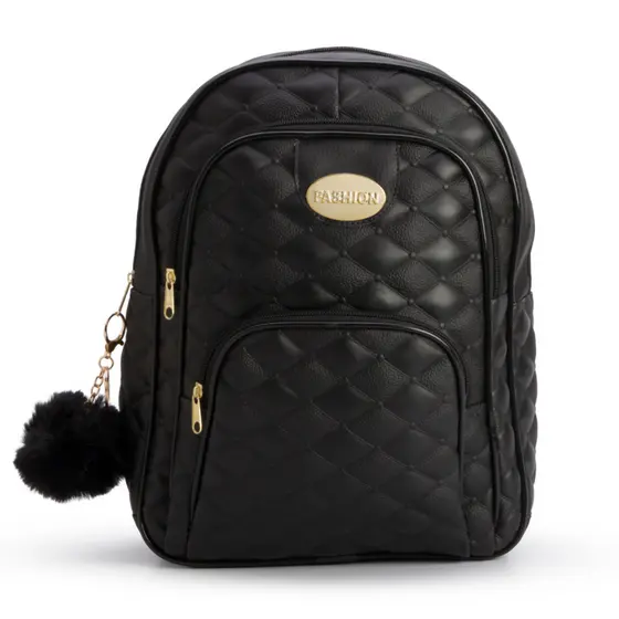 Bolsa Mochila Feminina Estilosa com Alças Reguláveis + Chaveiro Pompom