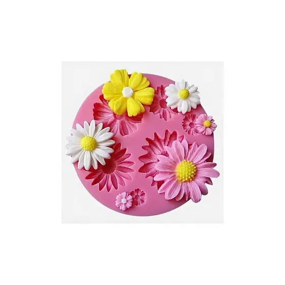 Molde De Silicone Para Confeitaria Ou Biscuit - Margarida