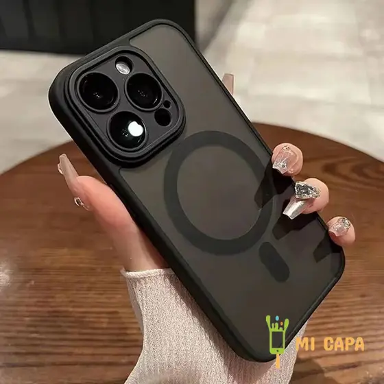 Capa De Carga Choque  Magnética Case Capinha fosca De Celular Para iPhone 16 11 12 13 14 15 16 Pro Max Plus