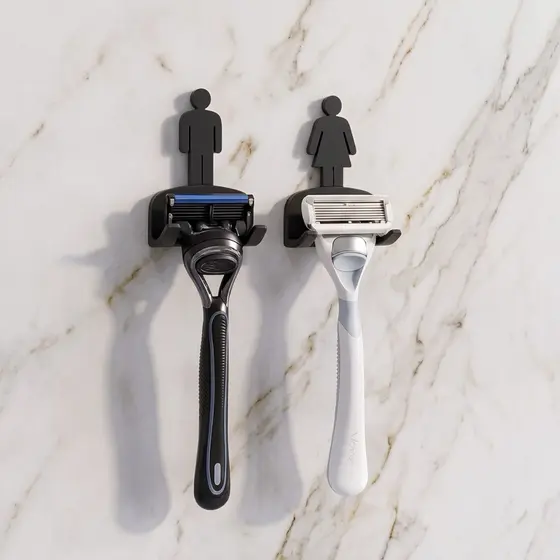 Suporte De Lâmina De Barbear Dele Dela Conjunto Kit Feminino Masculino Parede Banheiro Organizador