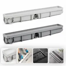 Ralo Banheiro Linear Oculto 6x50 Sifonado Invisível Anti Odor Piso Piscina 50x6 escolha a cor