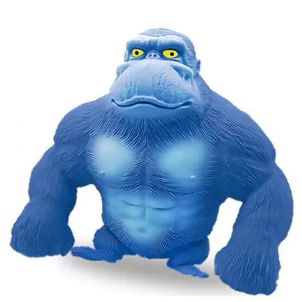 Brinquedo Gorila Kong— Boneco Macaco Elástico Indestrutível | Estica, Esmaga, Satisfatório
