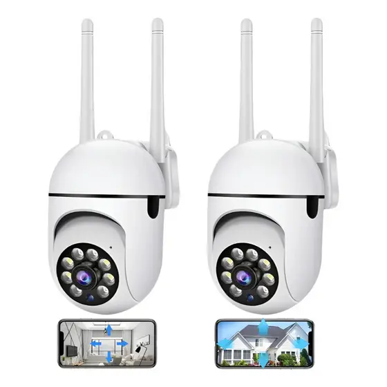 Câmera De Segurança Infravermelha À Prova D'água 1080p Com Conexão WiFi Sem Fio