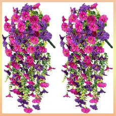 Decoração De Flores Coloridas Artificial Glória Da Manhã Pendurado Parede De Primavera Para Varanda De Casamento