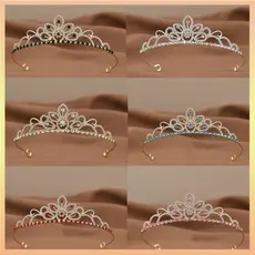 Coroa De Cristal Para Meninas Strass Tiaras Bandana Nupcial Casamento Festa De Aniversário Desempenho Modelo Pista Mostr