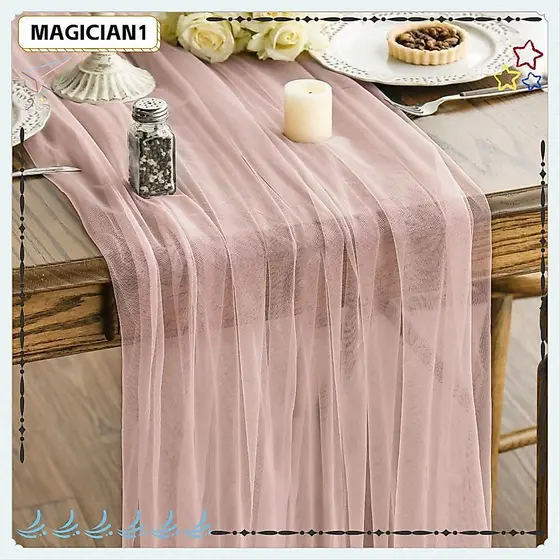 Corredor De Mesa Transparente De Tule MAGICIAN , Toalha Elegante De Gaze Semi-, Rústico Boho