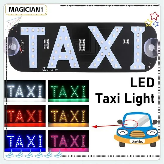 Lâmpada De Sinal De Carro MAGICIAN , Luz De Táxi LED De Porta USB De Farol Indicadora De Cabine De Pára-Brisa 45SMD 2835