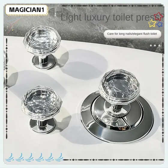 Botão De Descarga De Vaso Sanitário Mágico , Universal De Plástico Para Tanque Em Formato De Coração , Alça De Móveis Qu