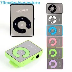 MXFASHIONESB MP3 Music Player Estudante Moda Esporte Alto-Falante Mini Espelho Clipe Esportes Correndo U Disk MP3