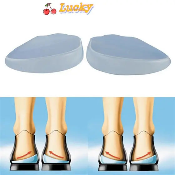 LUCKYSTOREGOODS 1 Par De Palmilha De Silicone Para Cuidados Com Os Pés Planos , Aumento De Altura , Perna , Varo , Órtes