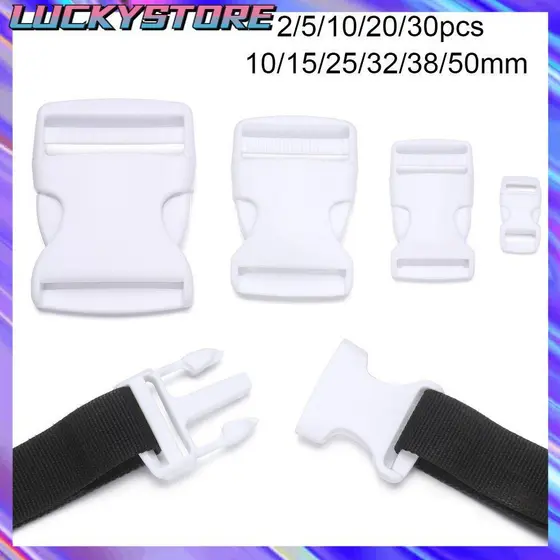 LUCKYSTOREGOODS 2/5/10/20/30pcs Fivela Curva Hardware Ajustável Duplo 6 Tamanhos Paracord Pulseira Bloqueio