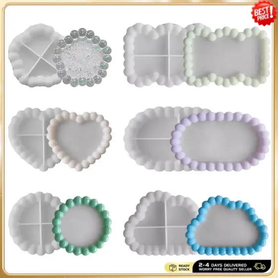 Moldes De Silicone Para Bandeja , De Bolhas Em Espiral , Molde De Concreto De Resina , Placa De Joias , Recipiente De Su