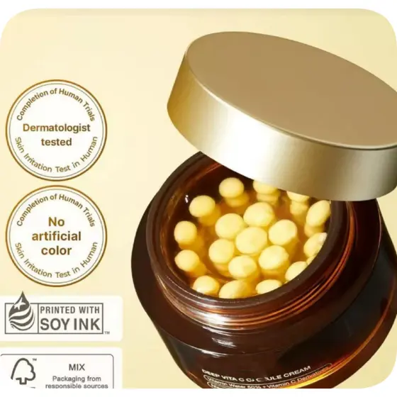 Vitamina C Profunda Muda Sua Pele Creme De Cápsula De