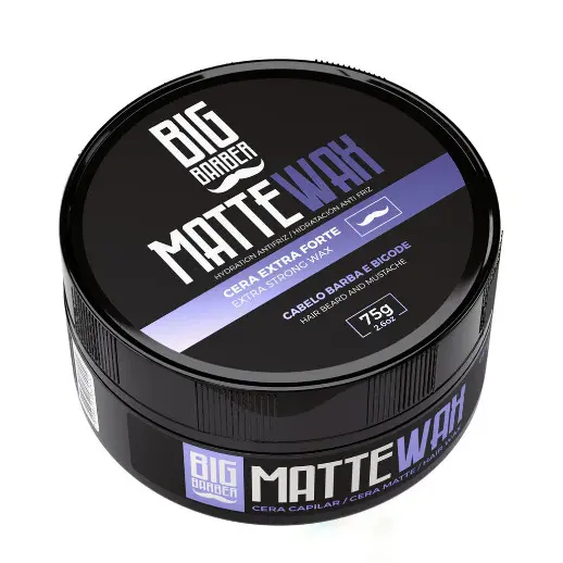 Cera Capilar Matte Wax Big Barber 75g Efeito Seco Profissional