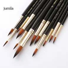 (jum) 12 Pçs / Conjunto Pincel De Pintura Profissional Pintura A Óleo Aquarela Acrílico