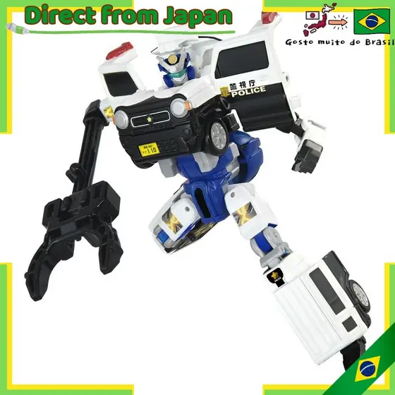 【direto do Japão】 Takara Tomy Tomica Job Labor TJB10 Mini Carro de Polícia Braver Suzuki Hustler (A partir de 3 anos)