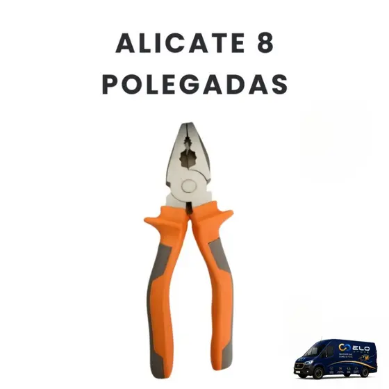 Alicate Universal 8" Profissional Multiuso Cabo Isolado Ferramenta Resistente Eletricista Mecânico