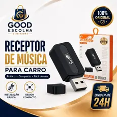 Receptor de Música Bluetooth para Carro USB Adaptador de Áudio Automotivo Compacto EL-1831