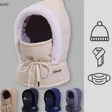 [sum] Cachecol Balaclava Térmico Para Clima Frio , Capuz À Prova De Vento De Inverno , Chapéu De Pelúcia , Aquecedor , M