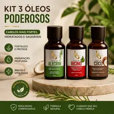 Kit Terapia Capilar Misturinha L&Beauty Óleo de Coco + Rícino + Alecrim 60ml