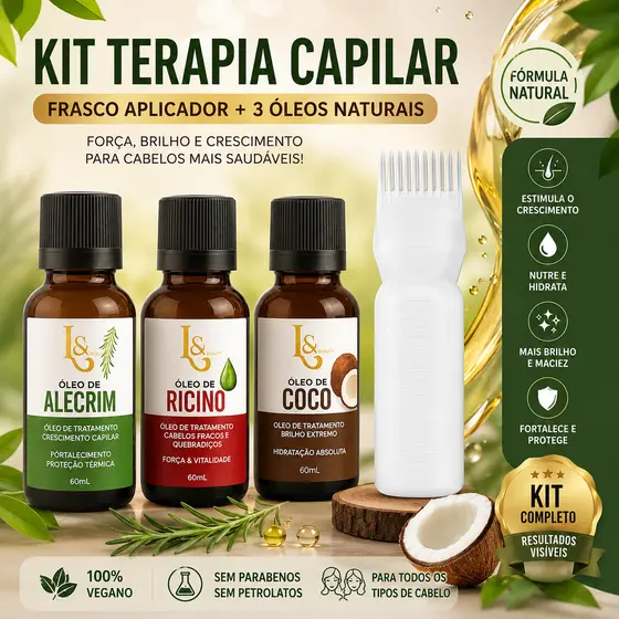 Kit Terapia Capilar + Frasco Aplicador Umectação Capilar - L&beauty