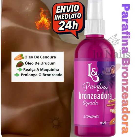 Parafina Líquida Bronzeadora Ativadora Marquinha Fita Biquíni Summer 120ml - L&Beauty