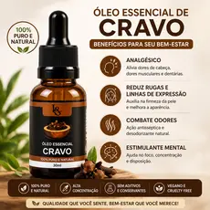 Óleo Vegetal de Cravo 30ml – L&Beauty