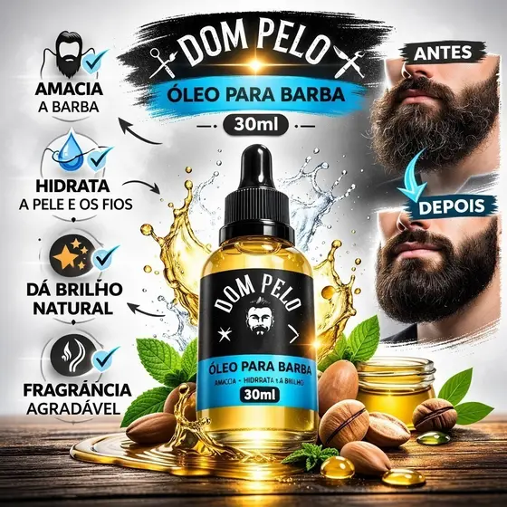 Óleo Barba De Aço Para Barba L&BEAUTY 60ml